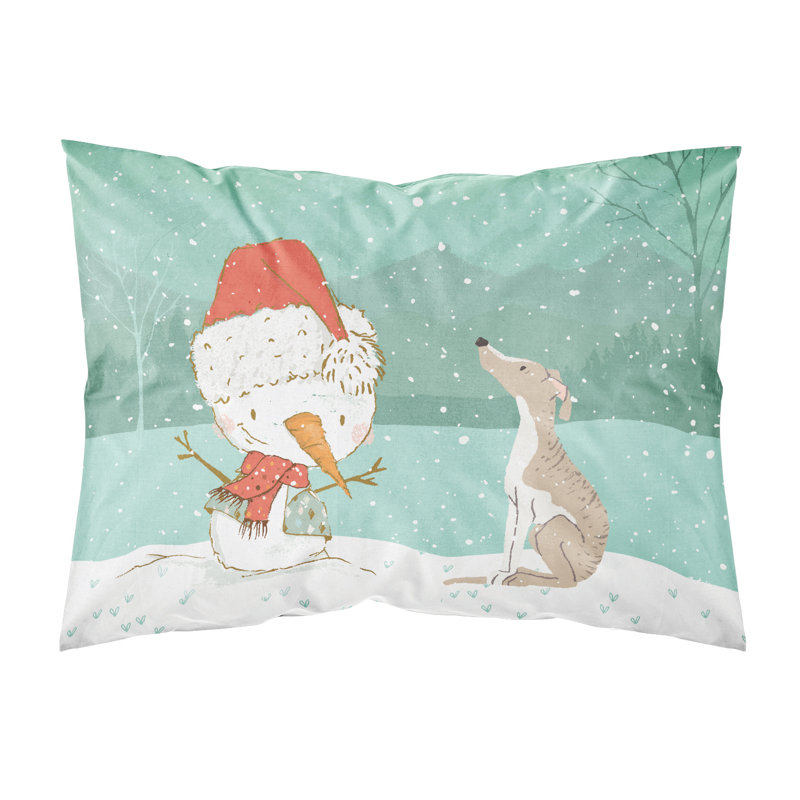 Snowman Christmas Microfiber, Whippet