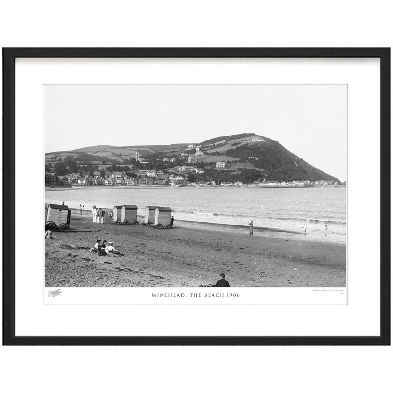 Minehead, The Beach 1906 - Single Picture Frame Print, 40cm H x 50cm W x 2.3cm D