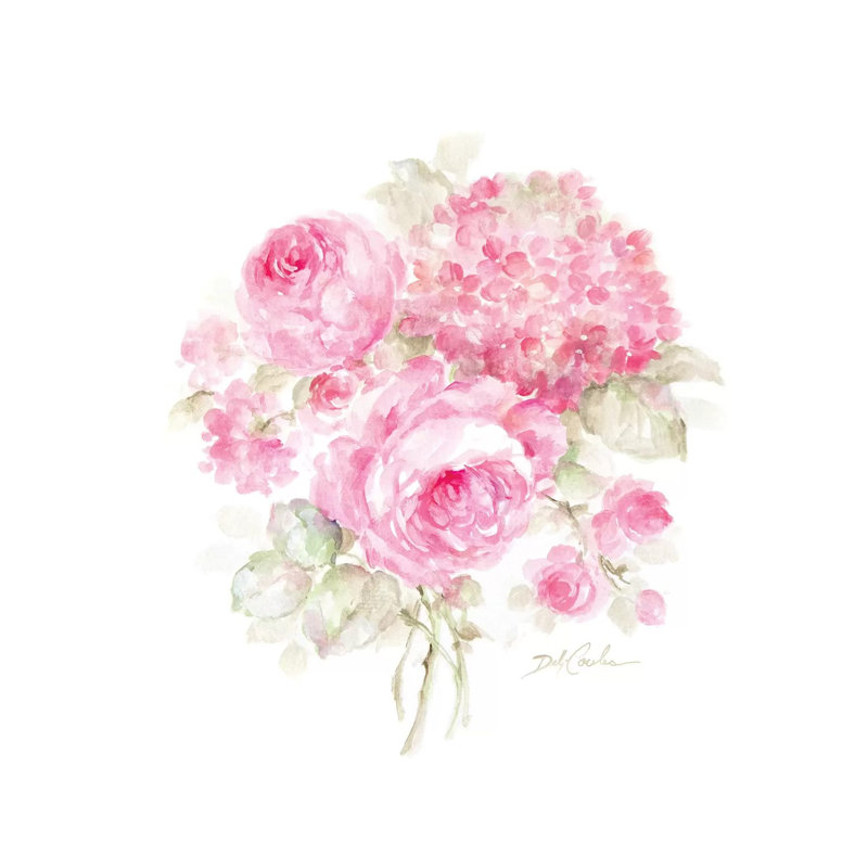 Roses and Hydrangeas II 1 Piece Wrapped Canvas Wall Art, 66.04 cm H x 66.04 cm W x 1.91 cm D