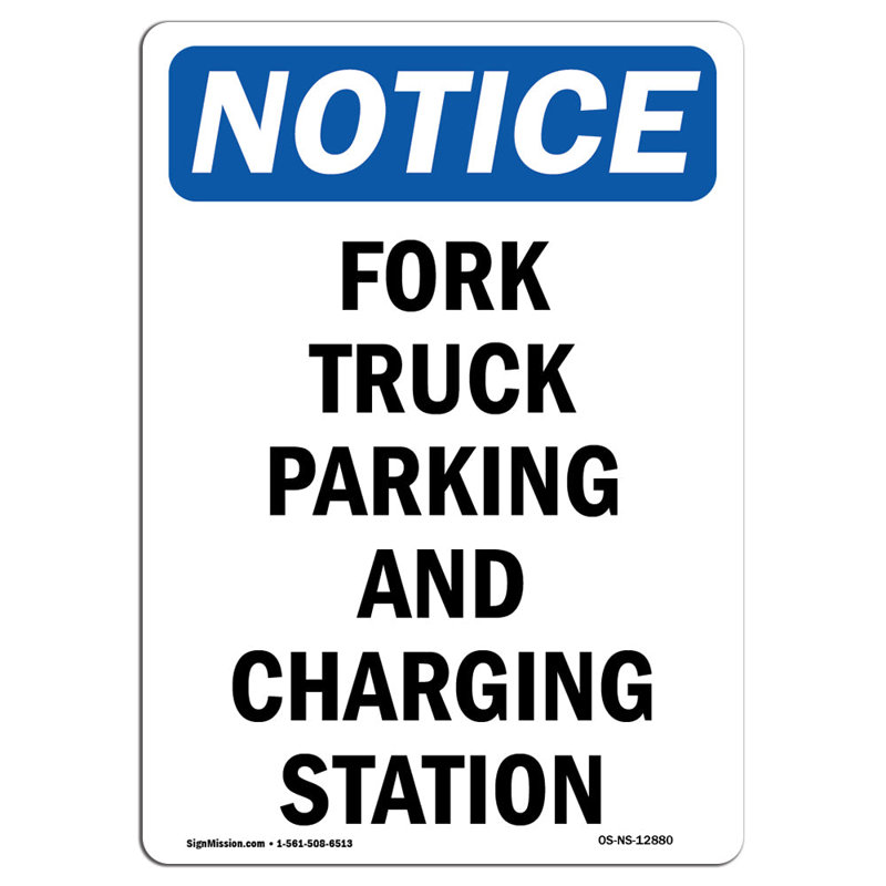 Enseigne de fourche et station de charge