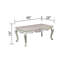 Table basse de style traditionnel Melrose en bois au fini argenté