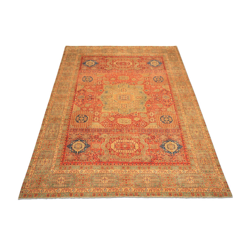 Tapis mauve en laine noué à la main 8 pi 11 po x 11 pi 5 po