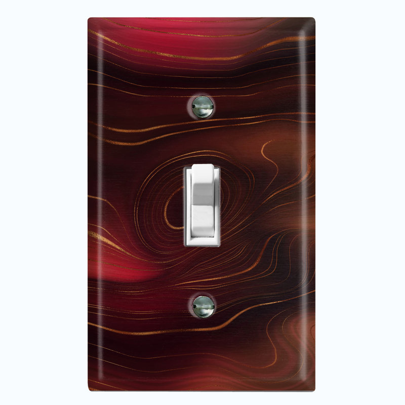 Patterned 1 - Gang Toggle Light Switch Standard Wall Plate