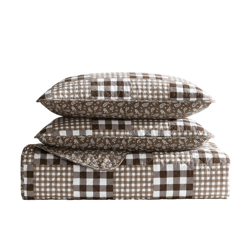Tommy Bahama Enchantment Cotton Reversible Quilt Set, Twin Quilt + 1 Standard Sham