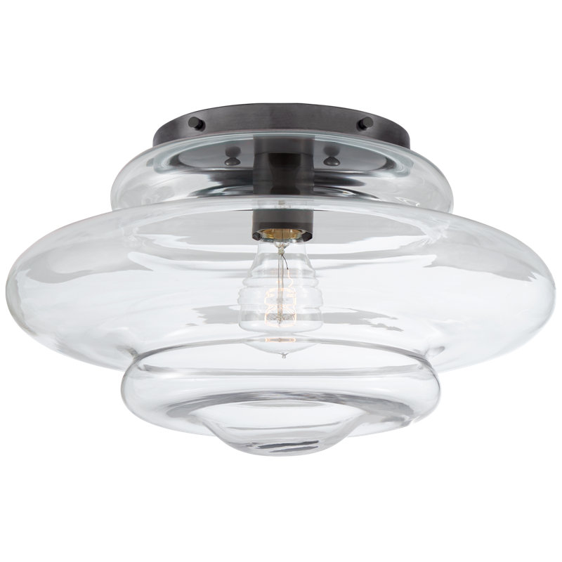 Kelly Wearstler Tableau Medium Flush Mount, Bronze, Clear