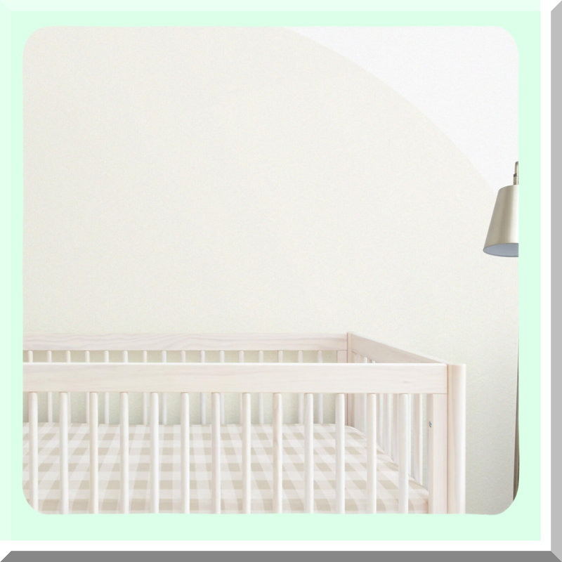 ButterSoft Breathable Crib Sheet Set - GOTS Cotton Fitted Sheet & Pillowcase - Hypoallergenic Plaid Nursery Bedding - 28"x52"