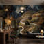 «Mystical Landscape», papier peint rétro, art mural-53189211-53189216