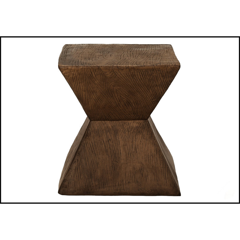 Table d'appoint contemporaine en noyer, haute de 25 pouces, résistante aux intempéries, idéale pour une utilisation intérieure et extérieure, polyvalente et élégante