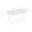 Ensemble de table de jardin 7 pièces comprenant une table de salle à manger d'extérieur ovale en bois d'acacia et 6 chaises pliantes, 36 po x 60 po, huile naturelle-1864635562