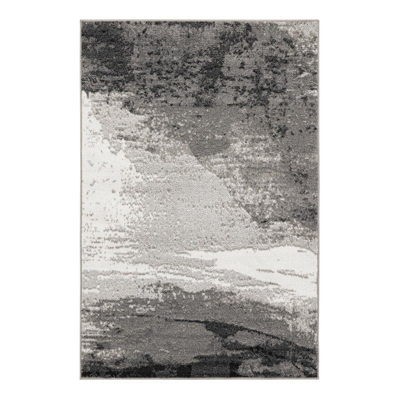Tapis Ivy Bronx Glomma Nathanyl noir, Rectangle 4 pi 1 po x 6 pi 1 po