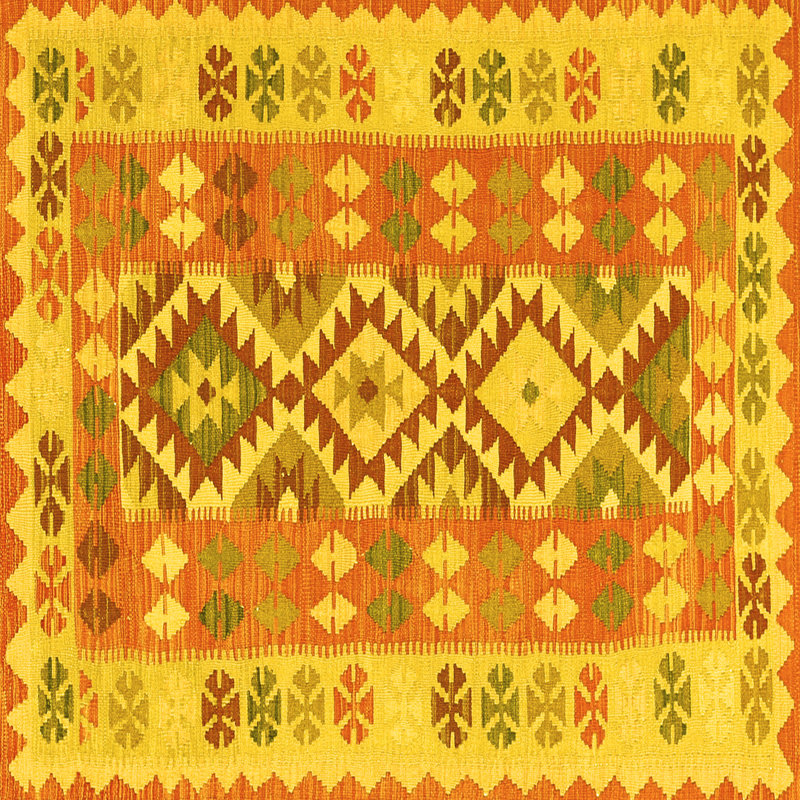 Hermit Washable Southwestern Indoor Rug, Square 5'
