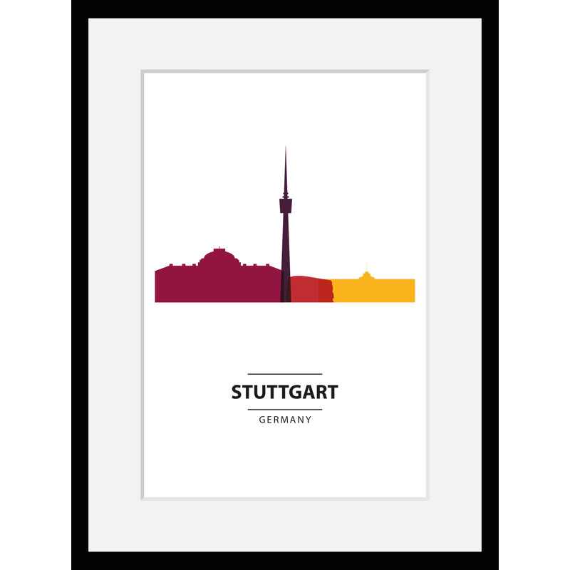 Stuttgart - Single Picture Frame Print, 50 cm H x 40 cm W