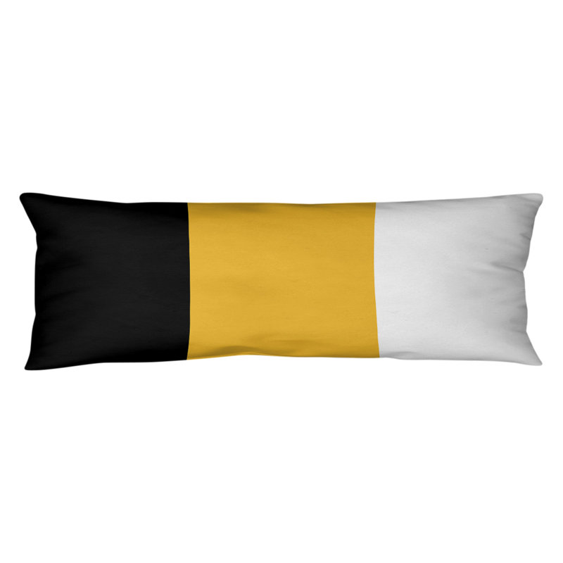 Oreiller de corps en polyester / polyester Arizona Football Stripes, Noir et or, Missouri