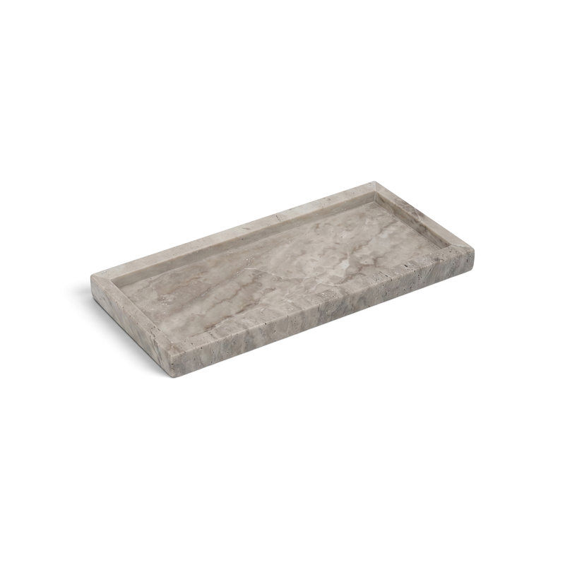 Plateau en marbre véritable Nolan, Beige, Stone