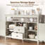 Armoire à café, buffet Buffet Boho avec 2 portes et 2 tiroirs, console de style campagne moderne pour la cuisine, entrée de la salle à manger