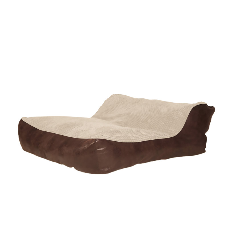 Chimayo Refillable Bean Bag Lounger, Stone / Chocolate