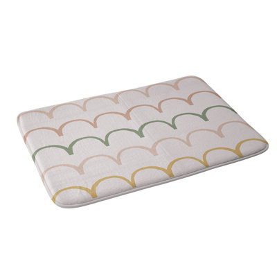 Menina Lisboa Spring Abstract Waves Memory Foam Bath Mat
