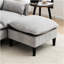 Canapé convertible convertible en L avec repose-pieds et rangement, canapé beige pour le salon, salon / chambre à coucher / bureau / petit espace Canapé combiné 3 places beige