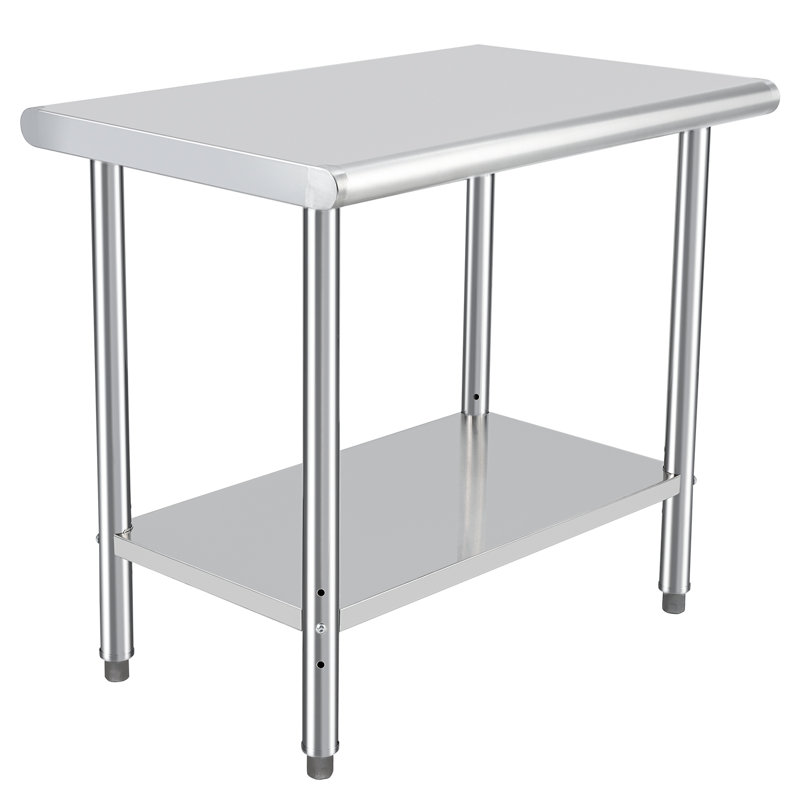 Stainless Steel Top Workbench, 48 po x 24 po (avec hayon)
