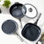 Batterie de cuisine en céramique antiadhésive 4 pièces BergHOFF Leo Stone +