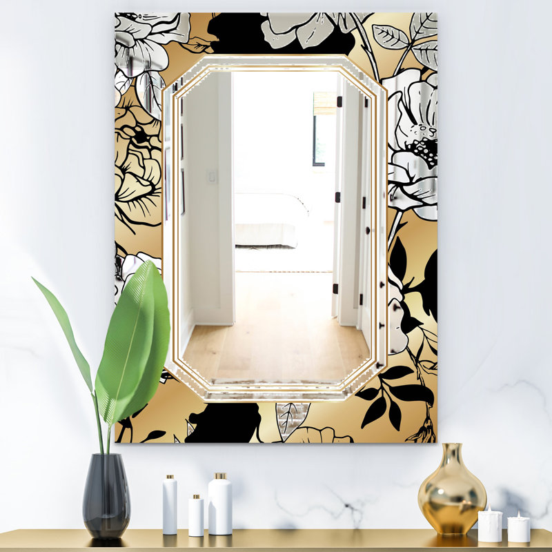 Miroir de salle de bain Botanical Obsidian, H 39,4 po x l 29,5 po