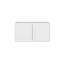 Armoire de cuisine murale avec réfrigérateur, 2 portes, à monter soi-même, 61 cm de profondeur x 76 cm de largeur x 46 cm de hauteur, blanche-120544264
