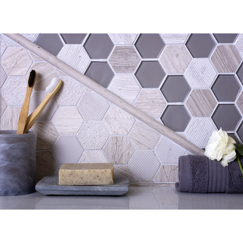 Apollo 12" x 12" Honeycomb Mosaic Wall & Floor Tile