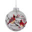 Ornement de Noël boule en verre 4 po Red Cardinals