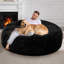 Pouf géant sans os de 1,80 m, garnissage à mémoire comprimé, housse en peluche rayée lavable à la machine, pour salon, chambre, dortoir ou bureau, noir-1661313420-1661316722
