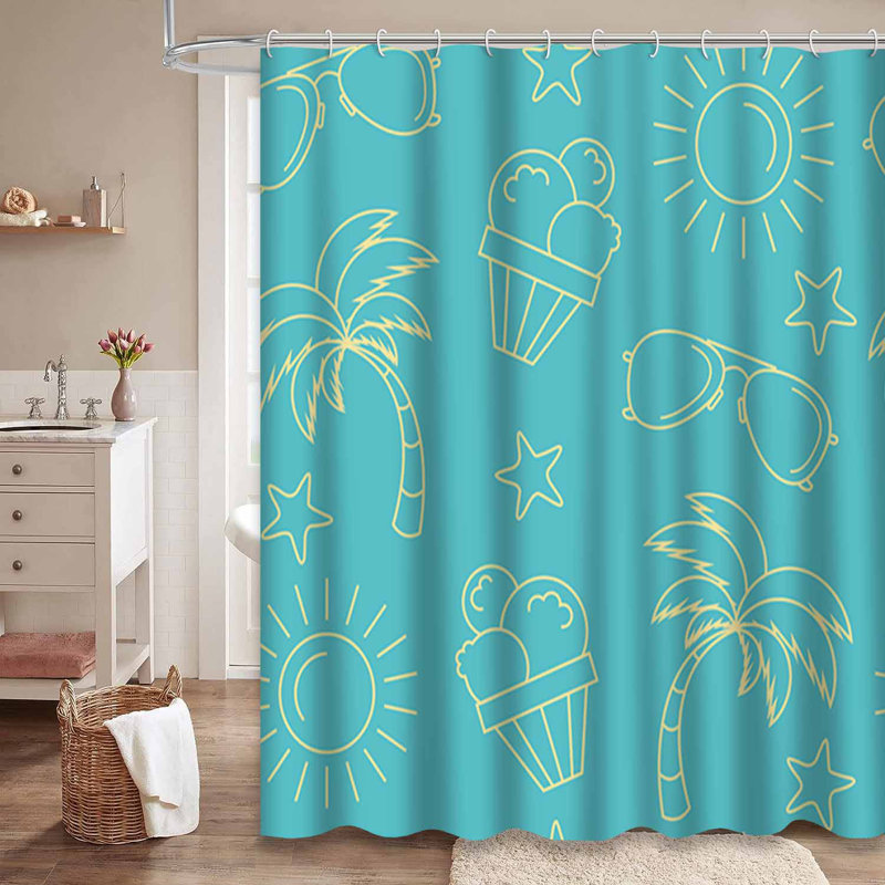 Rideau de douche imperméable avec 12 crochets, L 72 po x l 84 po