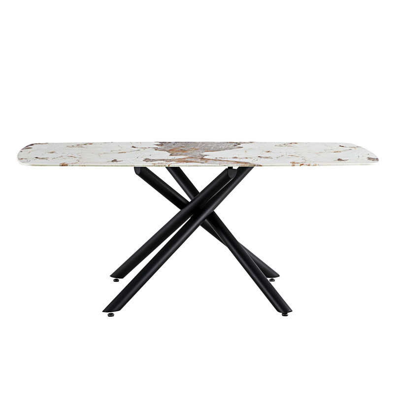 Table de salle à manger Sandre, Noir