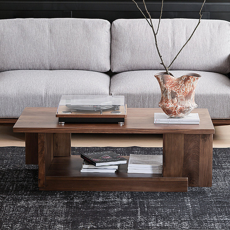 Table basse en bois massif Simple Leisure