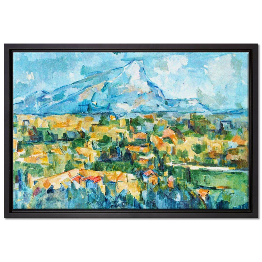 Gerahmtes Leinwandbild Mount Sainte-Victoire von Paul Cézanne