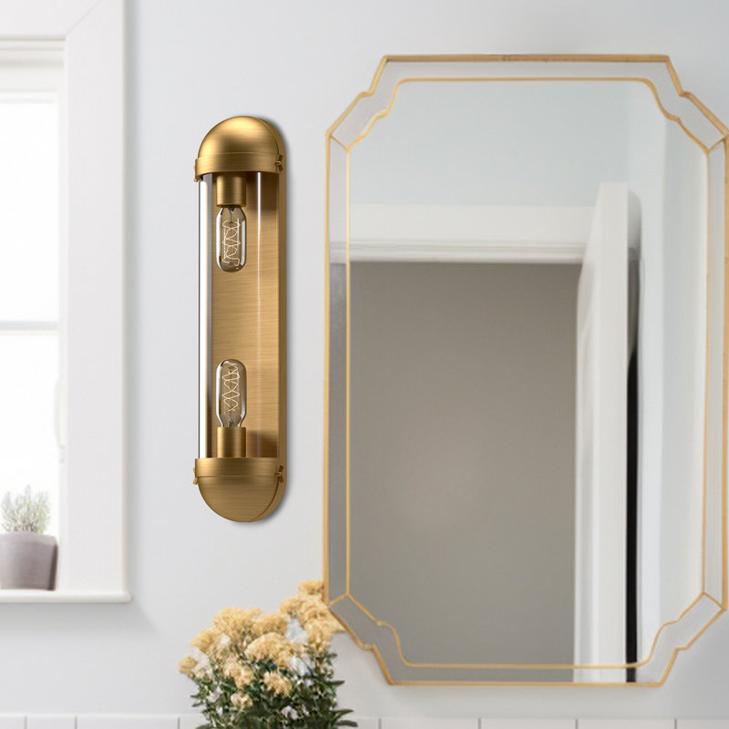 Cyrus 2 - Light Vanity Light, Aged Gold