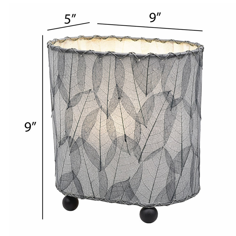 Lampe de table noire 9 po Gertie, Grey