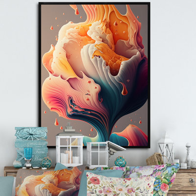 " Multicolor Liquid Ink Tulip Flowers II "
