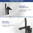 Bathroom Tub Faucet, Matte Black, Solid Brass Construction, Precision Dual - Temperature Control, 360 Horizontal And 90 Vertical Rotating Spout Filler, Precise Flow With Soft Aerator-121029441