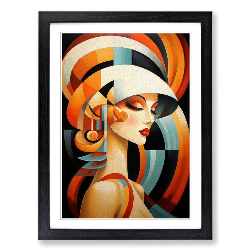 Single Picture Frame Print on Wood, 34cm H x 25cm W, Black Framed