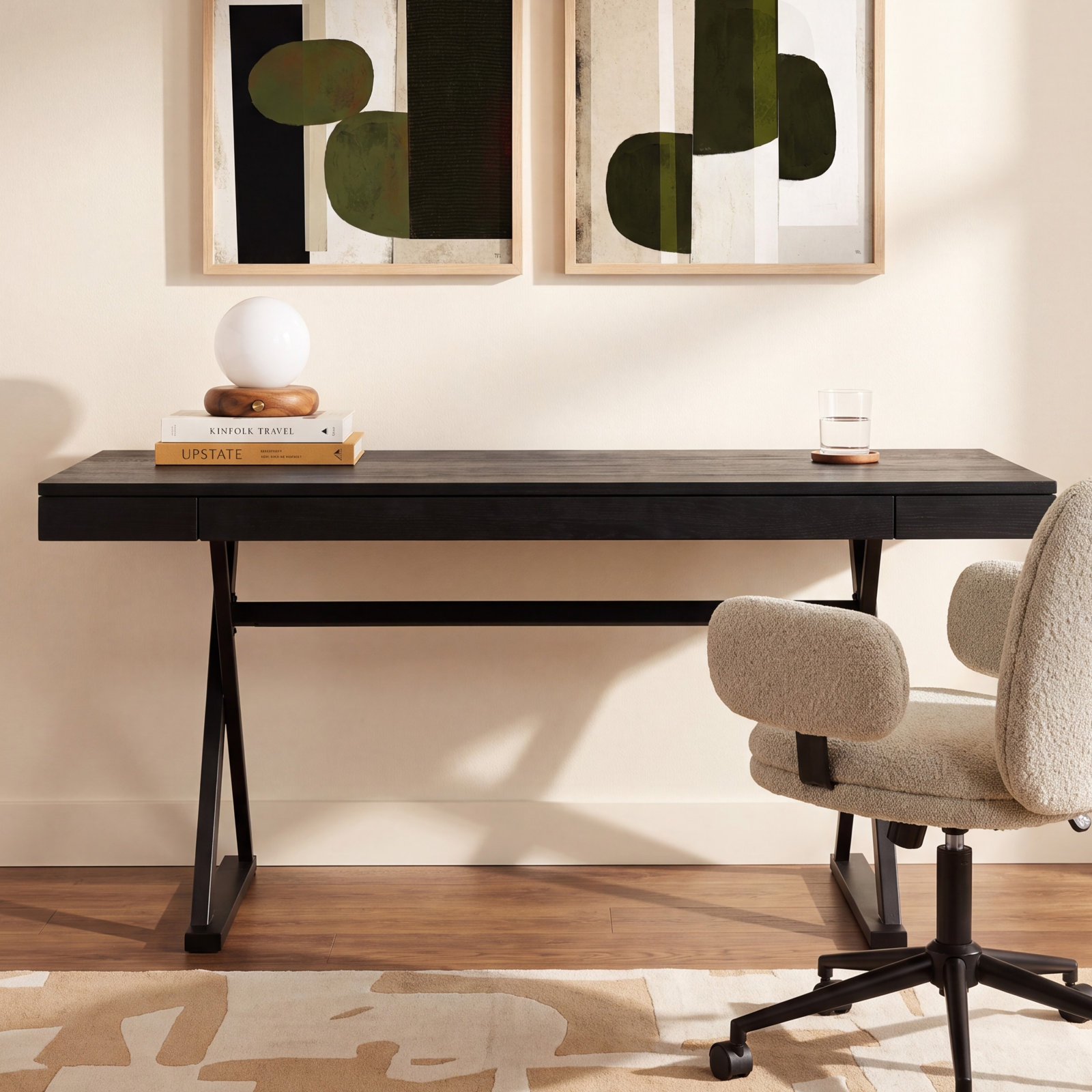 Suki 63" Writing Desk, Ash