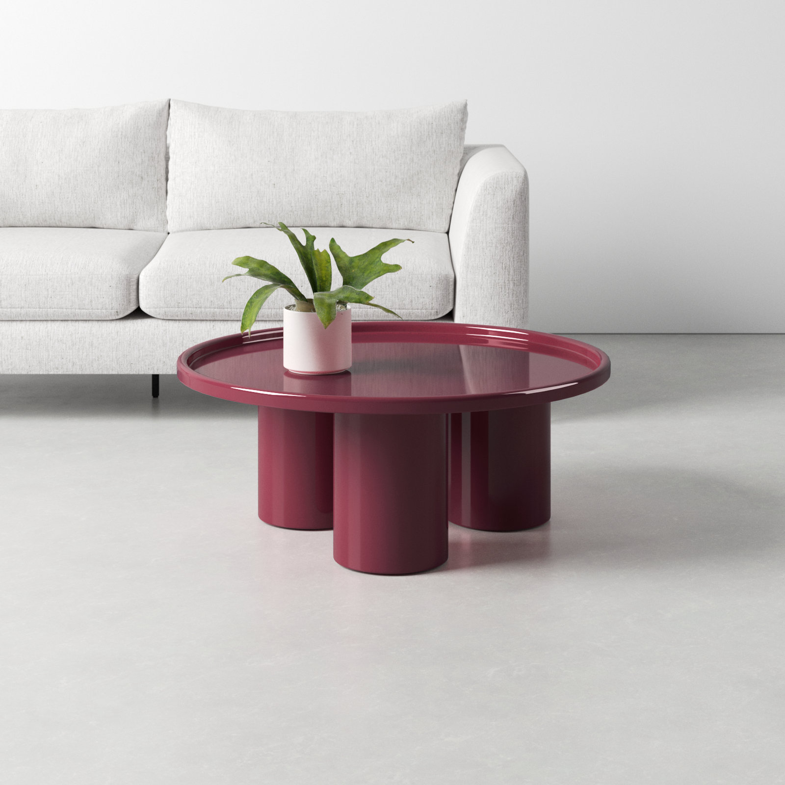 Isthia Single Coffee Table, Industrial Nickel