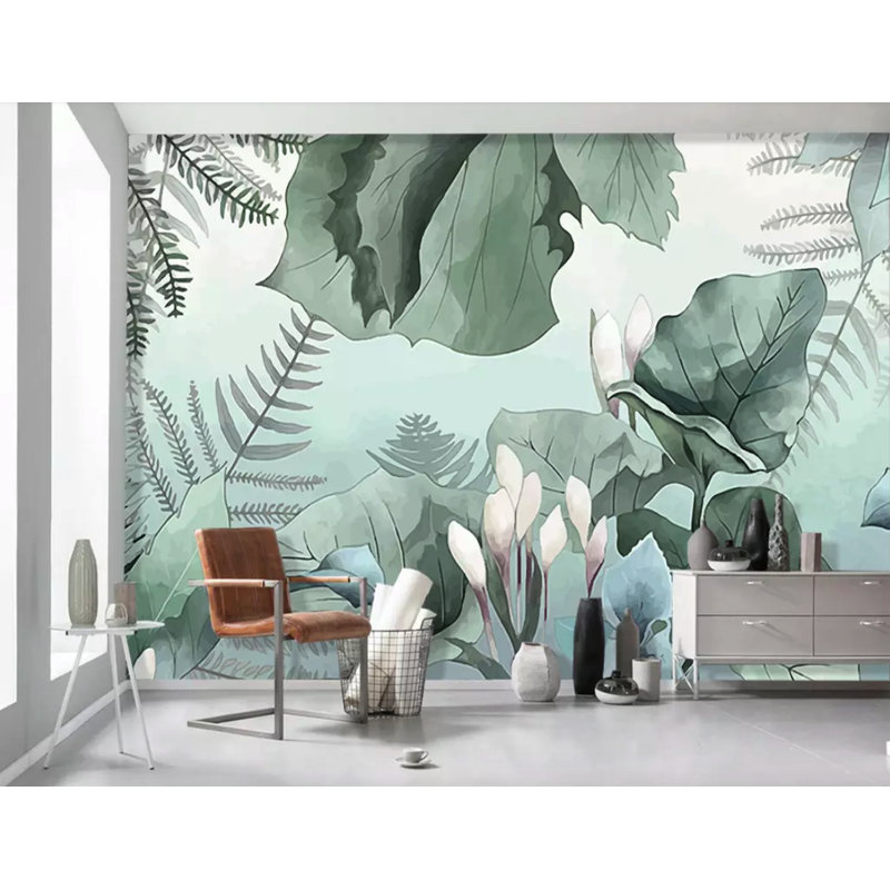 Peel & Stick Floral Wall Mural, 204" W x 114" L
