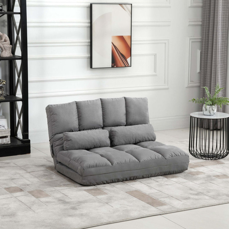 Canapé convertible Kinta, H 23,5 po x l 40,3 po x P 28,8 po, Polyester gris