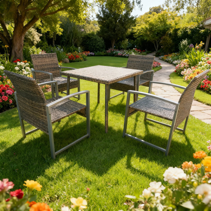 4 - Person Patio Dining Set with Oval Table