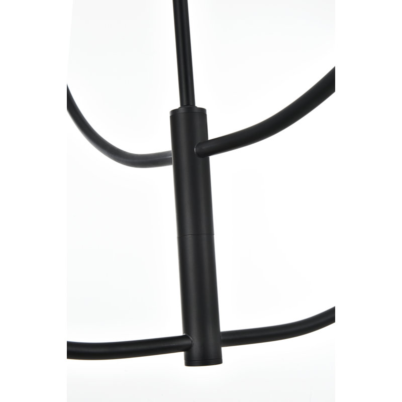 Kyle 4-Light Chandelier, Noir, H 27 po x l 36 po x P 36 po