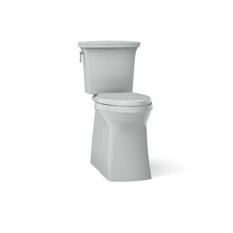 Corbelle Tall Continuousclean Two-Piece Elongated Toilet With Skirted Trapway 1.28 Gpf, Ice Grey