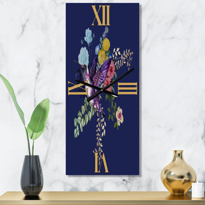 Petit oiseau sur un bouquet de fleurs sauvages I