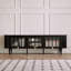 Meuble télé moderne en bois massif noir-218593803