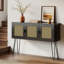Console 47,2 "en bois avec rangement, table de vestibule, canapé pour le couloir, noir-1891264317