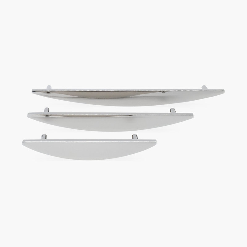 Half Moon Bar / Handle Pull, 6", Polished Nickel