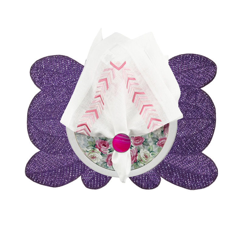 Peacock Placemat, Purple